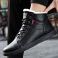 Ankle boots men lace-up plush designer snow boots for students large siae 6-11.5 work safety boots for men 2018 winter32922265562