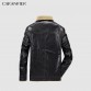CARANFEIR Mens Leather Jackets Men Jacket PU Business Casual Plus Thick Warm Wide-Collared Winter Faux Biker Coats Windproof 3XL32910462618
