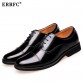 ERRFC New Designer Men Black Formal Shoes Fashion Pointed Toe Lace Up PU Leather Shoes Fashion Business Leisure Shoes Man 38-4432860542844