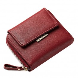 Ladies Small Coin Purse Hasp & Zipper Soft Leather Card Holder Women Wallets Brand Designer Female Wallet bolsa feminina W212