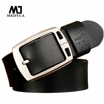 MEDYLA fashion design cow genuine leather 2016 new men belts good quality male belt for men newest pin buckle free shipping32210642059